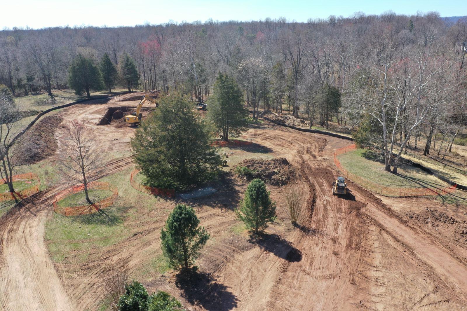 A wooded lot cleared and rough-graded at Haymarket.