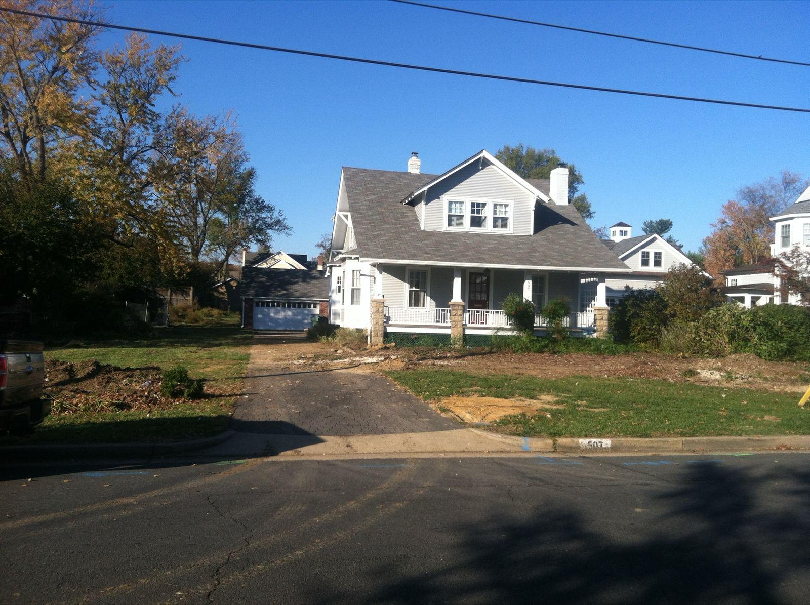 The house before demolition.