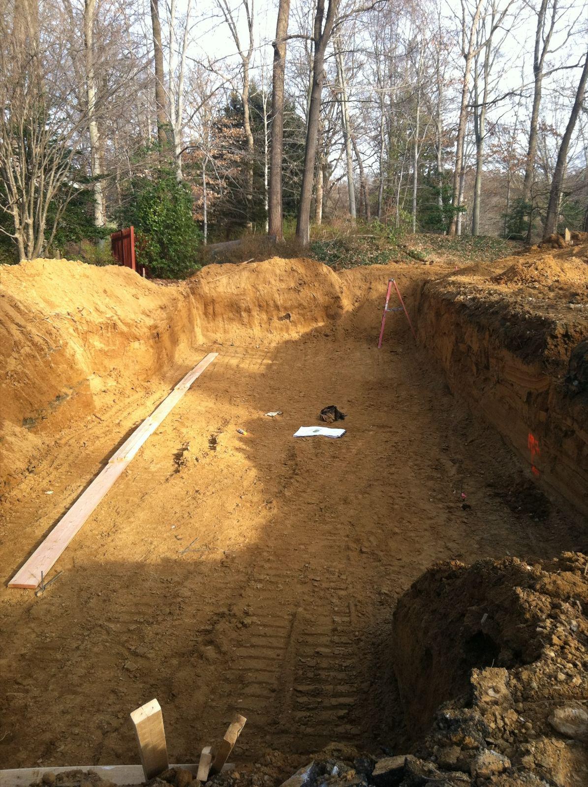 A basement excavation at Laverock.