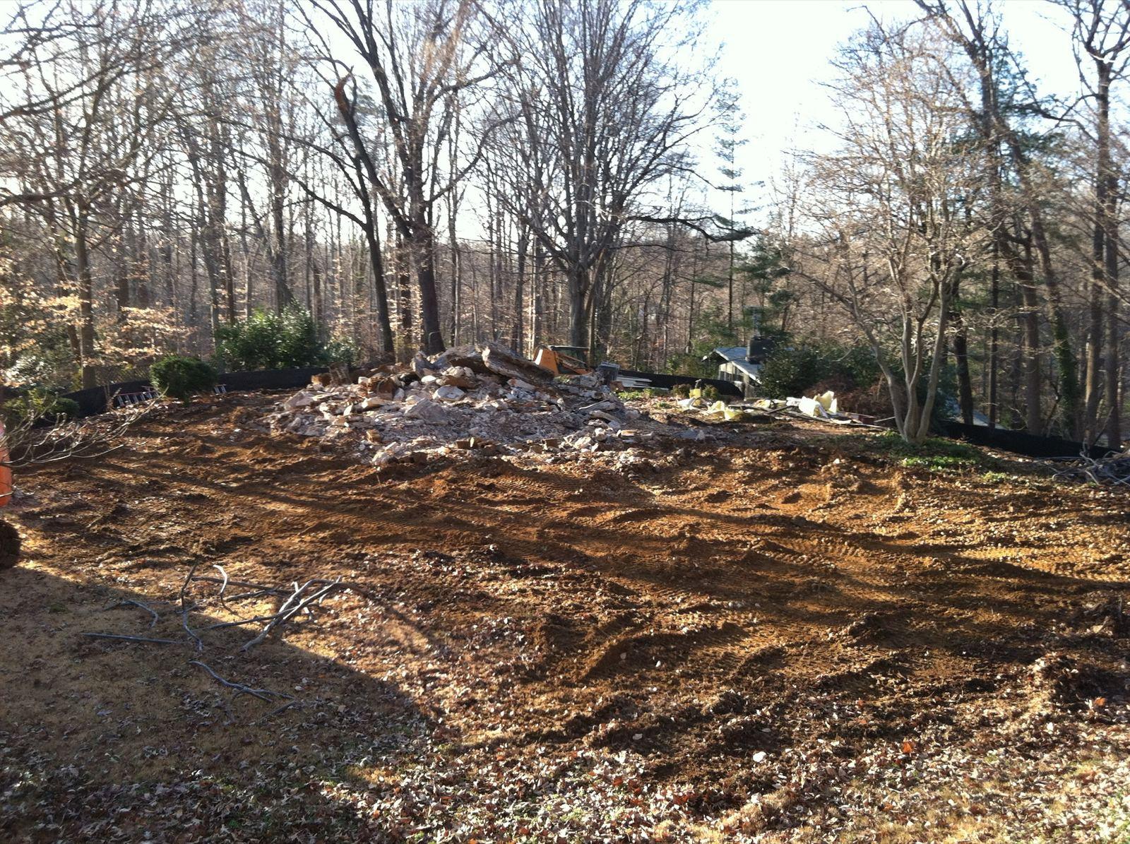 The Laverock lot after the debris was hauled off.